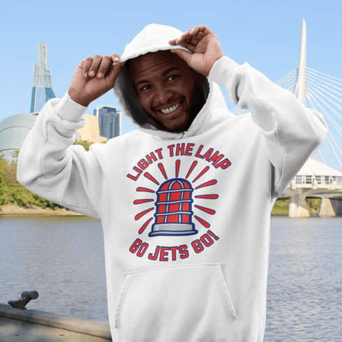Light the Lamp – Go Jets Go! Hoodie🔥 Because when that red light flashes, it's party time in the 'Peg. 🔥